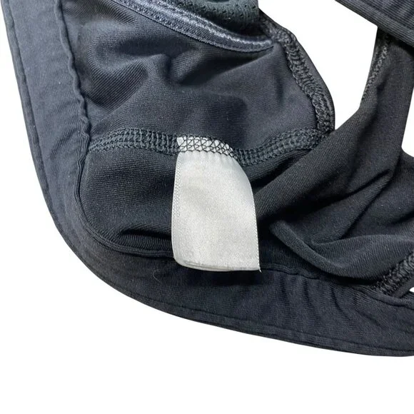 Vintage Patagonia Sports Bra 36/38 CD Black Straps Yoga Gym Made In USA Unpadded - Picture 4 of 7